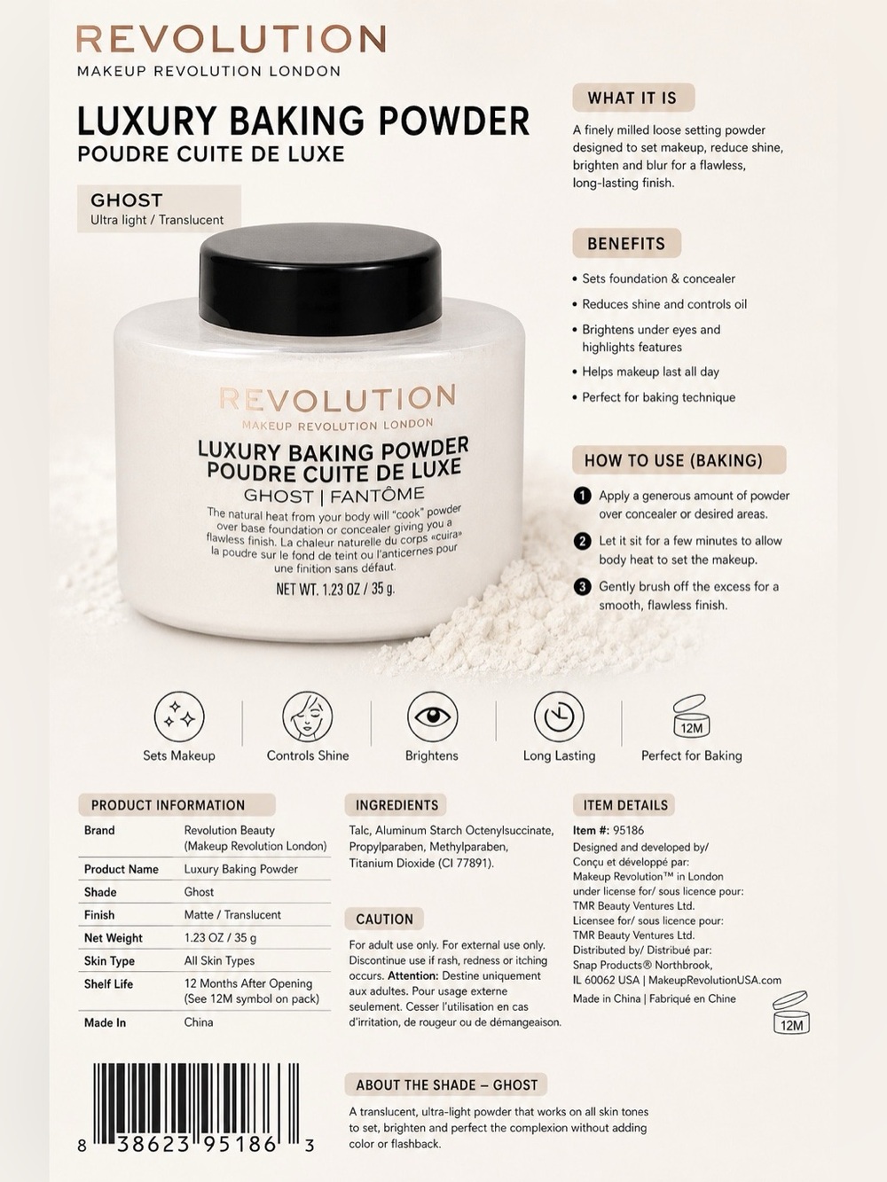 Makeup Revolution Ghost Powder – Smooth, Matte, Airbrushed Look